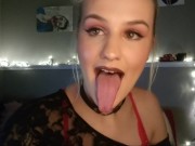 long tongue cutie showing off