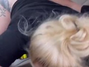 He gave me a ride home so I sucked his dick & fucked him in the car (OnlyFans @blondie_dread)