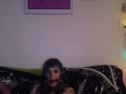 Dirty tattooed slut anal masturbation 
