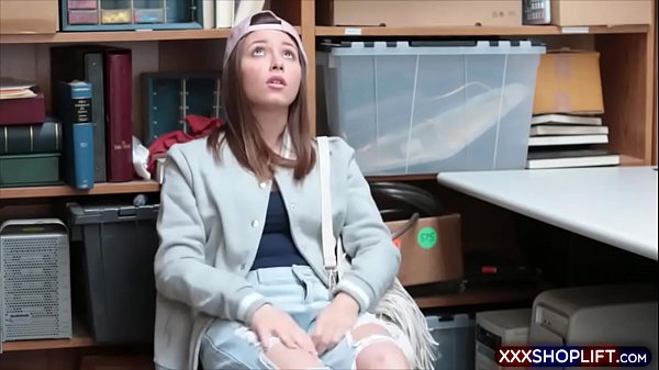 Teenie shoplifter fucking with security for her release