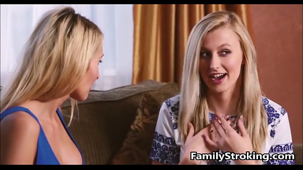 FamilyStroking - Hot Stepmom Teaches Hot Skinny Blonde Teen Stepdaughter - Alexa Grace, Deanna Dare