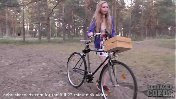 areana fox back riding her bike nude masturbating in the forest