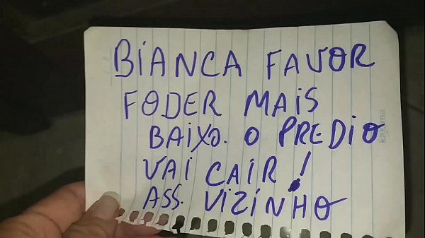 Bilhete de vizinho :"Me faz foder com mais tes&atilde_o e barulho "foda -se  .veja completo em xv red