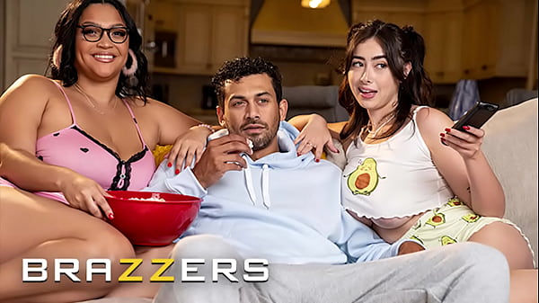 BRAZZERS - Ashlyn Peaks & Chloe Surreal Invite Their Crush For A Movie Night But Soon Turns To A Steamy Threesome