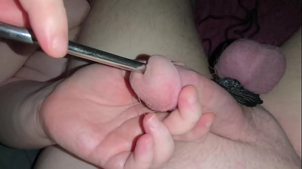 CBT with sounding, ball busting and ball bondage, and finger to destroy my peehole. Show what's my wife do to my tiny penis... By Jayq - Sep 25, 2025