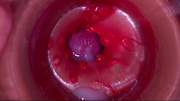 Camera in Vagina, Cervix POV, "Creampie" 4k