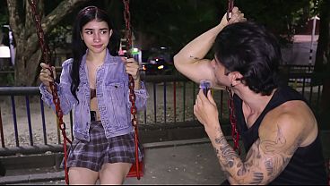 She Was Shy But Curious - Playground Interview Turns Into All-Night Anal