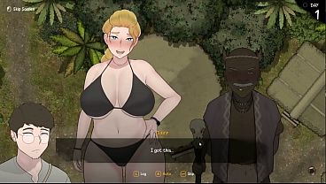 Hentai Game &ndash_ Arrival of the Goddess - Part 1 Hot Sexy Blonde Woman Perform Paizuri & Intense Blowjob for the Tribe Chief
