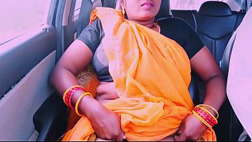 Indian car sex cheating maid talking dirty talks.