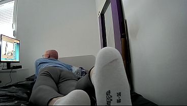 Graue Wichshose