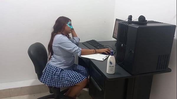 18 years old and I'm studying my computer classes scantily clad because I'm hot