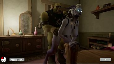 And again the orc fucked the draenei's pussy.
