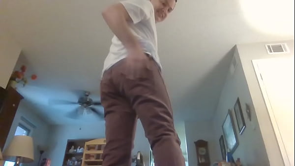 White Boy with no underwear under Red Levi's Pants with Under Armour shoes/shirts and Adidas No Show Socks