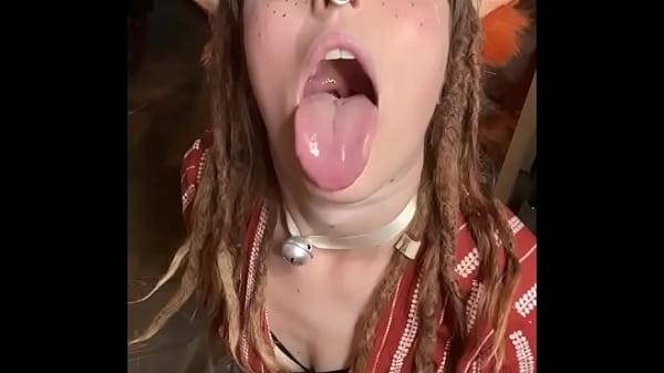 Fox Ears Olivia Makes Cute Animal Noises As She Drools on Big Dick