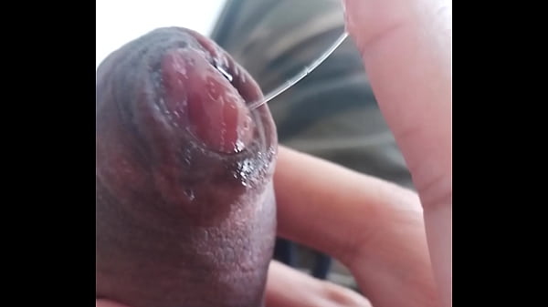 Leaking precum, jacking off my uncircumcised cock, cumming, closeup. September 22, 2024.