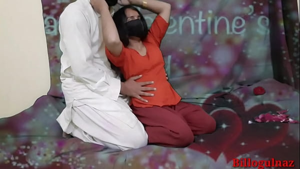 Desi indian step sister celebrating Valentine's day with her brother