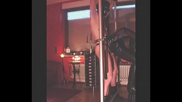 Rubbernurse Agnes - the other dark side of Agnes: a spanking, whipping and finally severe caning session with a bit of fun in between....