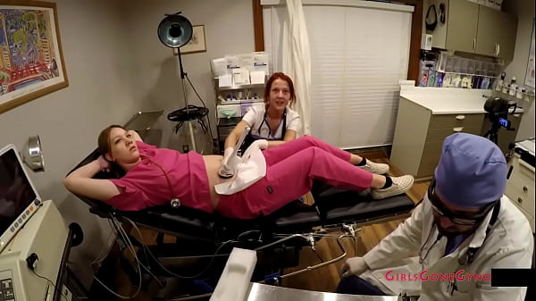 9 Month Pregnant Nurse Nova Maverick Lets Doctor Tampa & Nurse Stacy Shepard Play Around With Ultrasound Machine @GirlsGoneGyno - Reup