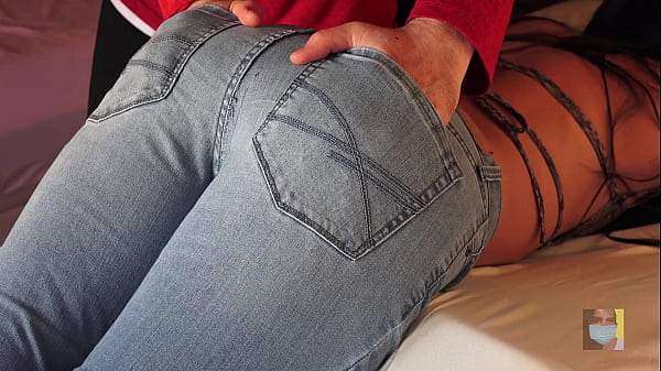 Assjob PRE-Cum on my Tight Denim Jeans FETISH