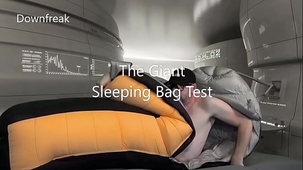 The Giant Sleepingbag And Silver Down Jacket Masturbation Test.