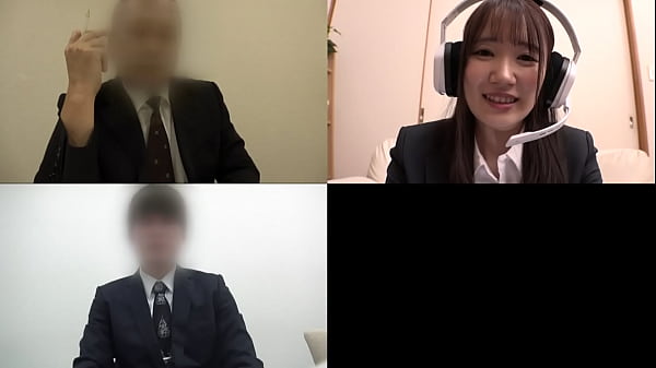 上司とのリモート会議中に彼氏がイタズラ！！？「バレたらヤバい&hellip_！！」緊張と興奮でマ○コはビショビショ！表情を変えず、声も出さずにこっそりSEX！Part3