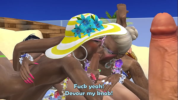 GRANNY TREAT 5 - Crazy granny blowjobs aboard the Granny Cruise - Sims 4