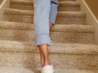 Little Asian Maid Gets Stuck Under Bed