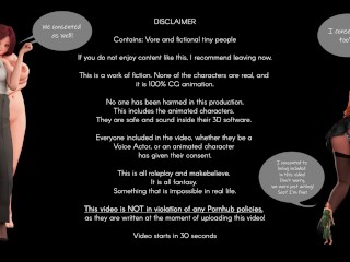 Diminishment Ch2Pt1 ReCut: Boob Edition (Giantess/Shrinking, Vore, Breasts, POV, Game)