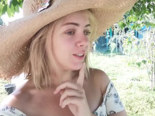 Beg you to fuck me hard right on this haybarn, stretch all my holes, make me cum and squirt!