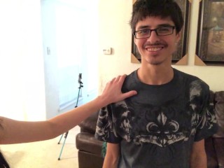 Lesbian Gets Eaten Out By Nerdy Virgin Neighbor