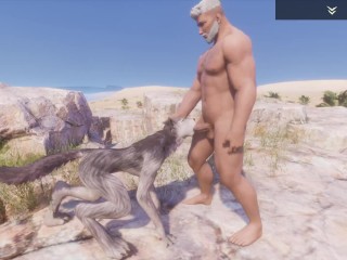 Rasha Furry Wolf Girl Fucks Big Guy