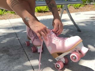 Sammmnextdoor - Date Night #03 - Tiny skating slut rolls home to be fucked