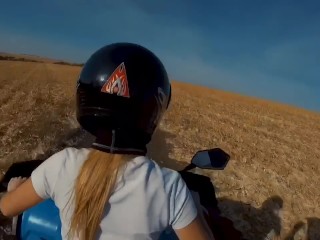 ⭐The Babe rides my huge cock and ATV in public | HARD FUCK BIG BOOTY