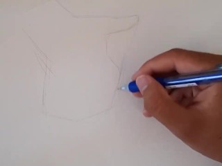 masturbation on the bed finger drawing _ female figure drawing