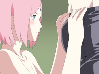 Sakura and Sasuke sex part 1 Naruto Young Kunoichi  Hentai Anime Animation Blowjob tits pussy