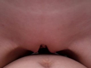 POV ASMR cameltoe wet pussy sliding rubbing and fuck cock for huge cumming