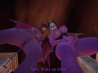 Tied Up and Dominated by Two Futa Succubus (FUTA POV)