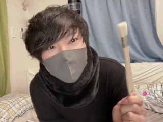 【悶絶アクメ】ハケを使ってチクニーしたら痙攣しまくりのメスイキしちゃいました♡　個人撮影　乳首イキ　女性向け　男性向け　ノンケ　乳首攻め　乳首責め