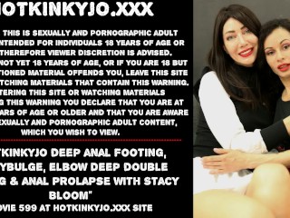 Hotkinkyjo deep anal footing, bellybulge, elbow deep double fisting & anal prolapse Stacy Bloom