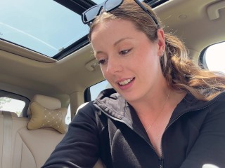 Trying out the biggest toy I've ever owned in the backseat of my car!!