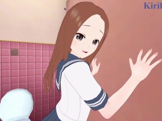 Takagi and I have intense sex in the restroom. - Teasing Master Takagi-san POV Hentai