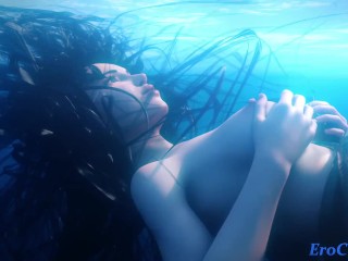 Tifa with 3 big slimy rods inside