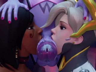 Futa Widow x Pharah and Mercy (VA/SFX by Andrastae, PixieWillow & KaliethVA) taker pov