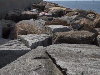 (DIA ITA) TURISTA ARRAPATA mi dà appuntamento al MARE per FARSI INCULARE