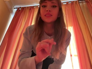 Cutie with strapon - no mercy for bad boys