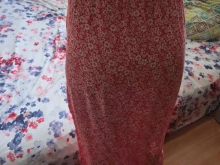 long dress doggystyle ass cumshot