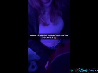 College Slut Fucks Boyfriend's Best Friend at Dorm Party