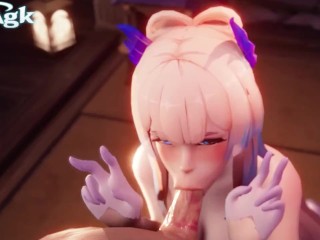 Kokomi Blowjob Oral Fellatio - Genshin Impact 3D ❤ Dick Sucking Deepthroat Animation Aether Sex