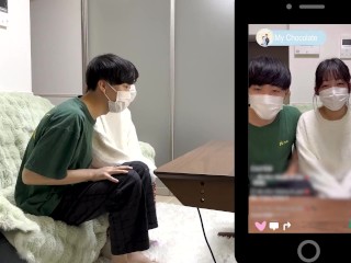 ライブ配信でどこまでバレないか...気持ちよすぎるライブ配信、、。Japanese hentai video. 素人/NTR/巨乳