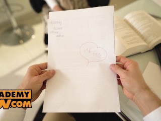 POV - Silvia Buntarka in a naughty taboo fuck between teacher and student